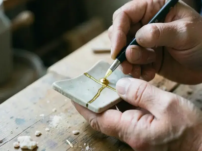 工房での作業