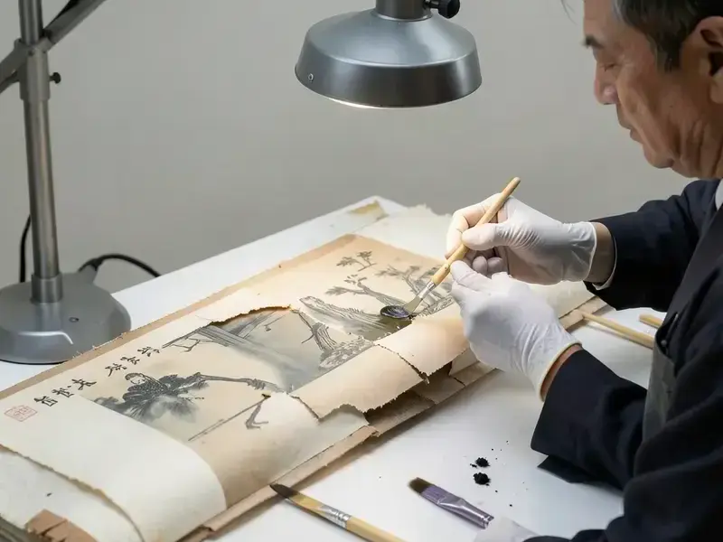 修復作業の様子